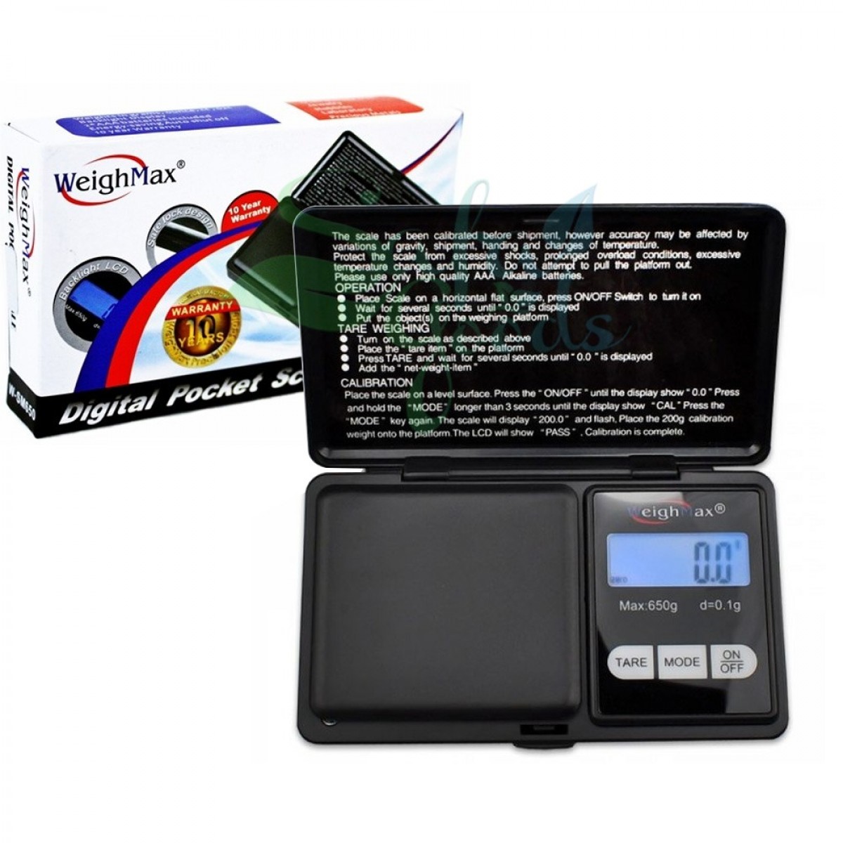 WeighMax SM650 Digital Pocket Scale [650G/0.1G]